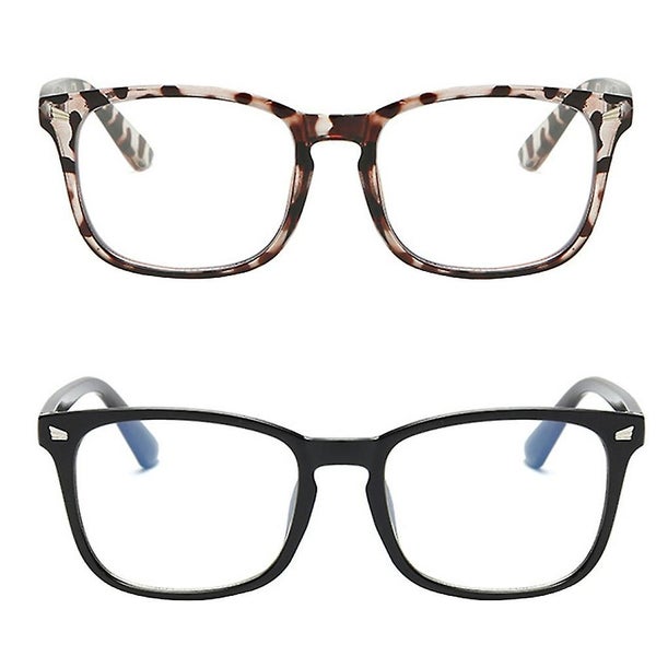 2pcs Vintage Eyeglasses Frame Anti blue Light Glasses Frame Fashion Glasses Fra Carousel 1