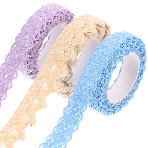 3 Rolls Ornaments Gifts Lace Crafts Tapes Scrapbooking Decorative Tape Diy Adhe Carousel 1