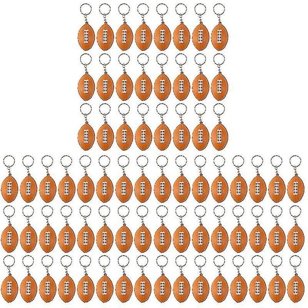 72 Pcs Rugby Shaped Keychains Key Holder Unique Key Ring Key Decoration Small Carousel 2