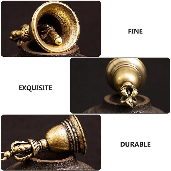 2 Pcs Vintage Bells Decoration Choir Handbell Front Desk Bell Bell Rattle Hand Carousel 5