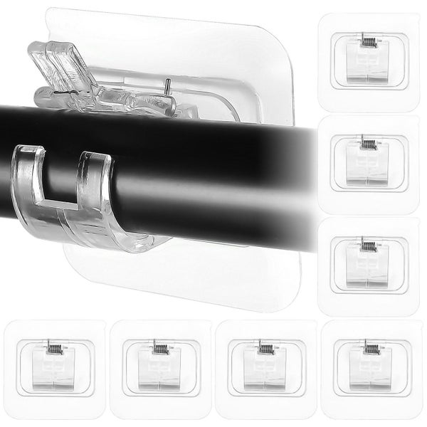 10 Pcs Self adhesive Curtain Rods Brackets Curtain Hooks Curtain Rods Holders Carousel 1