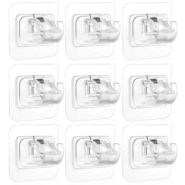 10 Pcs Self adhesive Curtain Rods Brackets Curtain Hooks Curtain Rods Holders Carousel 2