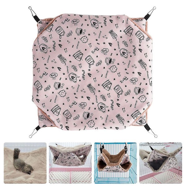 Hamster Hammock Double Layer Hammock Warm Hanging Bed Air Permeable Hanging Ham Carousel 2