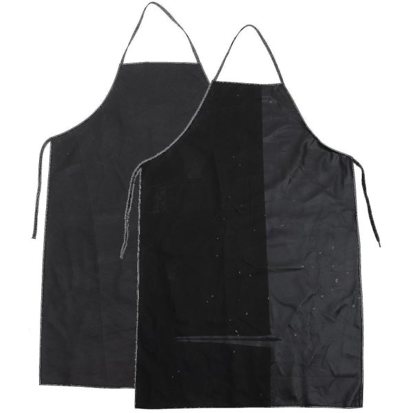 2pcs Waterproof Leather Aprons Kitchen Dustproof Aprons Oil proof Cooking Apron Carousel 1