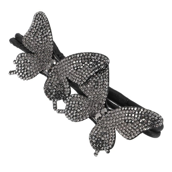 1pc Hair Bun Maker Butterflies Rhinestones Hair Accessory Donut Curler Hair Sty Carousel 2