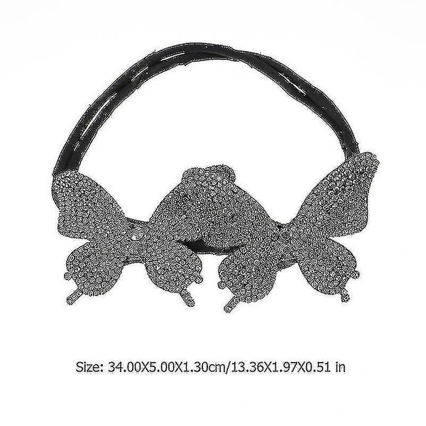 1pc Hair Bun Maker Butterflies Rhinestones Hair Accessory Donut Curler Hair Sty Carousel 3