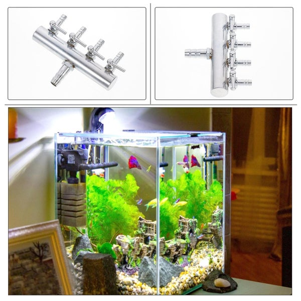4 Ways 8 To 4mm Stainless Steel Aquarium Outlet Inline Air Pump Flow Lever Cont Carousel 3