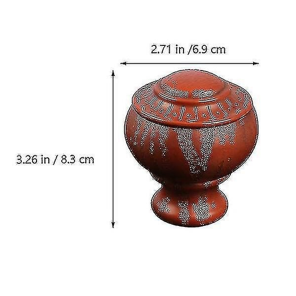 2pcs Home Decorative Curtain Rod End Aluminum Alloy Curtain Rod Rail Dark Red Carousel 4