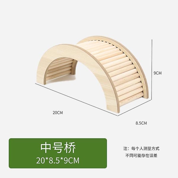 Wooden Climbing Bridge Hamster Training Ladder Guinea Pig Bridge Climbing Ladde Carousel 1