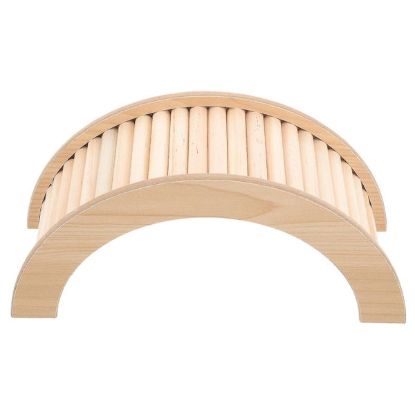 Wooden Climbing Bridge Hamster Training Ladder Guinea Pig Bridge Climbing Ladde Carousel 2