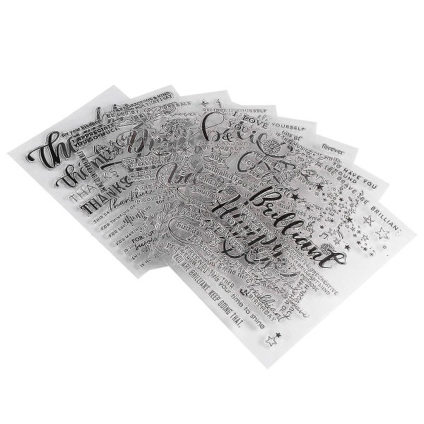 8 Pcs Kids Decor Educational Toys Manual Material Printing Tool Rubber Clear St Carousel 2