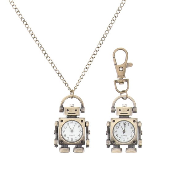 Choker Necklaces Girls Clip Watch Vintage Key Chain Vintage Key Ring Retro Key Carousel 1