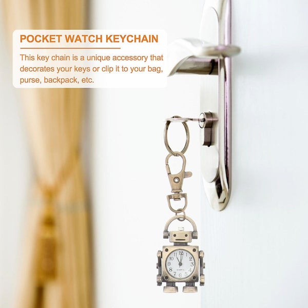 Choker Necklaces Girls Clip Watch Vintage Key Chain Vintage Key Ring Retro Key Carousel 2