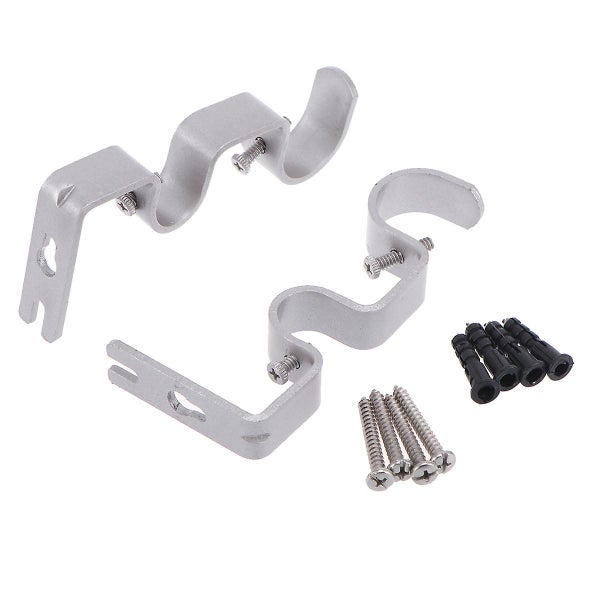 2 Pcs Window Curtains Rod Drapery Rod Bracket Curtain Mounting Holder Curtain P Carousel 3