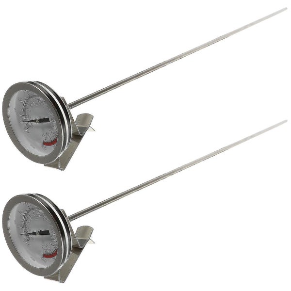 2pcs Deep Fryer Thermometers Dial Thermometers Stainless Steel Stem Meat Cookin Carousel 1