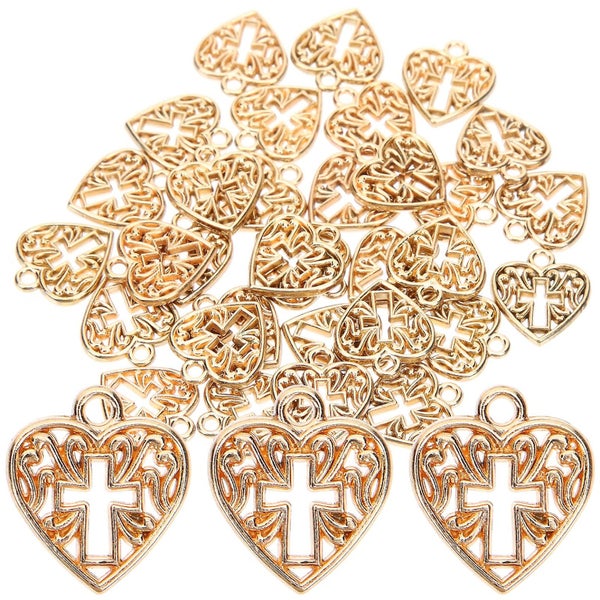 100 Pcs Heart Pendant Heart Shaped Pendants Diy Jewelry Pendants Charms Jewelry Carousel 1