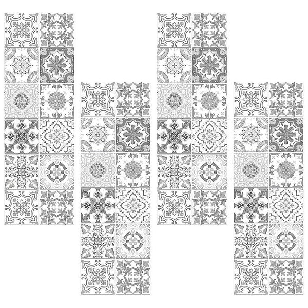 48pcs Vintage Peel And Stick Tile Decals Oil proof Kitchen Wall Tile Stickers K Carousel 2