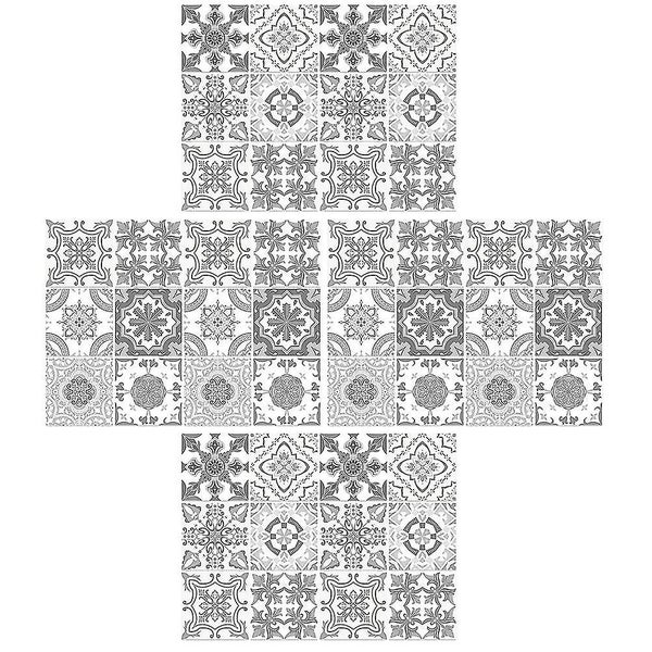 48pcs Vintage Peel And Stick Tile Decals Oil proof Kitchen Wall Tile Stickers K Carousel 5