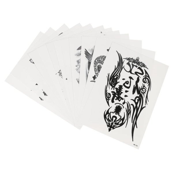 12 Sheets Body Skeleton Tattoos Stickers Temporary Tattoos Decor Tattoos Decals