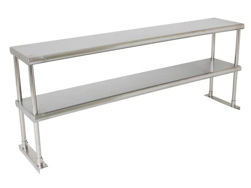 1.8m Double Over Bench Shelf - Commercial Stainless Steel Shelving Carousel 1