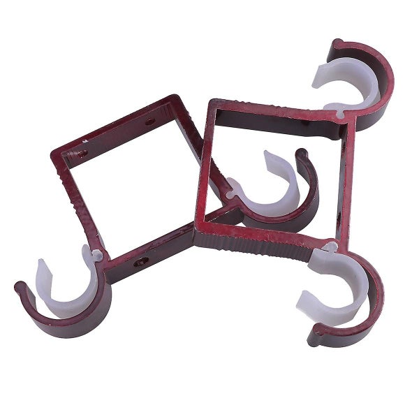 2pcs Curtain Rod Aluminium Alloy Thick Double Hook Mounting Bracket red Carousel 1