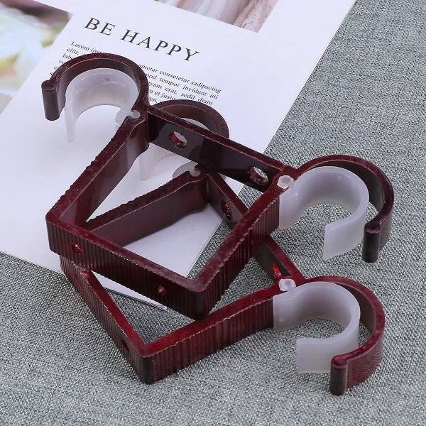 2pcs Curtain Rod Aluminium Alloy Thick Double Hook Mounting Bracket red Carousel 3