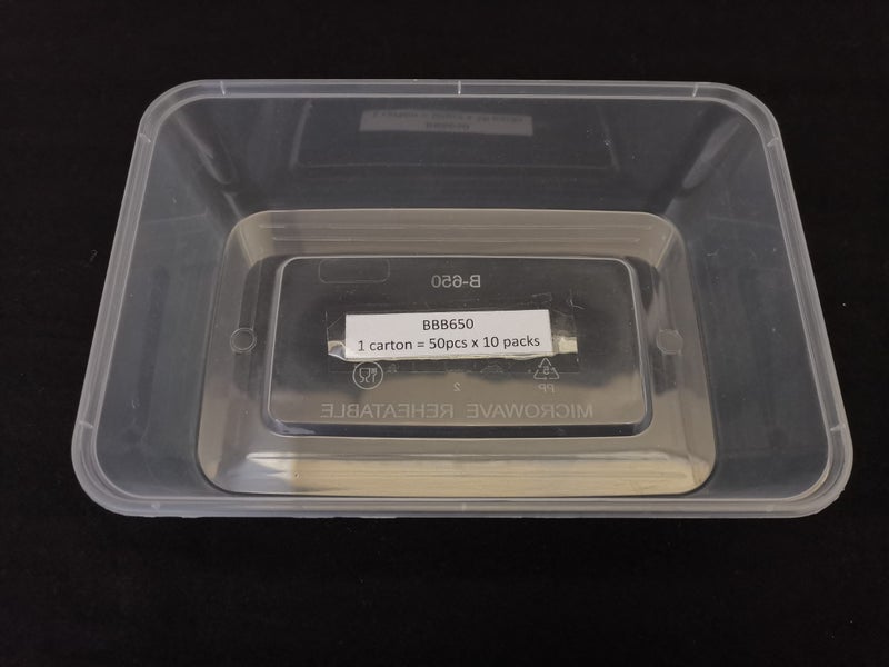 650ml Plastic Container with Flat lid Carousel 1