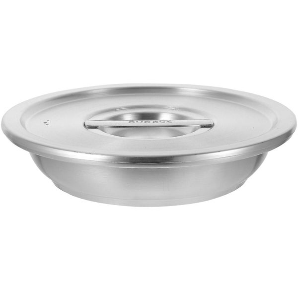 1 Set Stainless Steel Dinner Plate Durable Dumpling Serving Plate With Lid Carousel 2