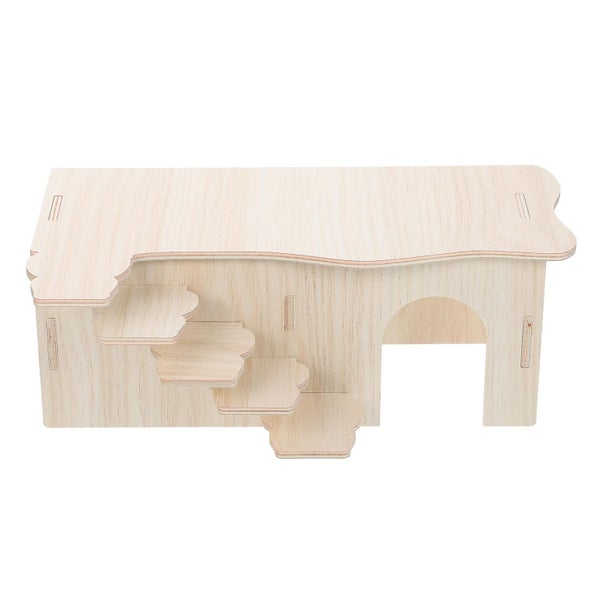 Hamster Supplies Hamster Climbing Toys Hamster Climbing House Wooden Hut Hideou Carousel 2