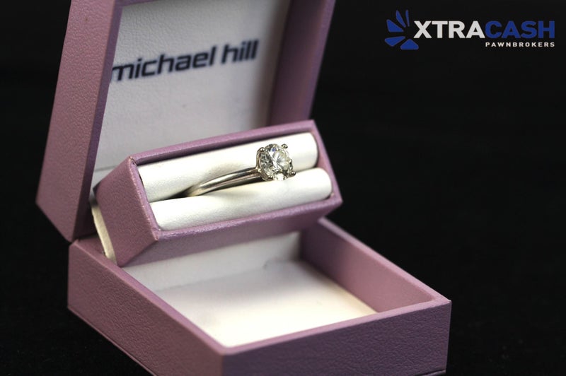 Michael Hill 14ct White Gold 1.00ct Diamond Ring With Papers62864731434115111