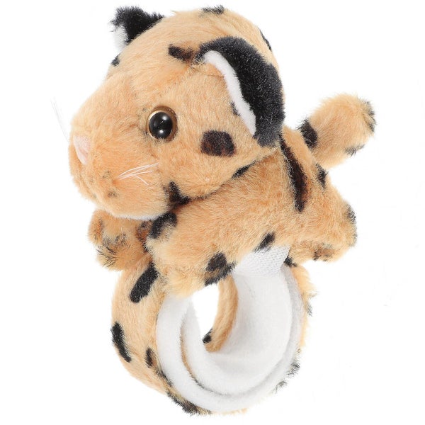 2pcs Slap Bracelet Stuffed Giraffe Leopard Plush Slap Bracelets Animal Slap Bra Carousel 1