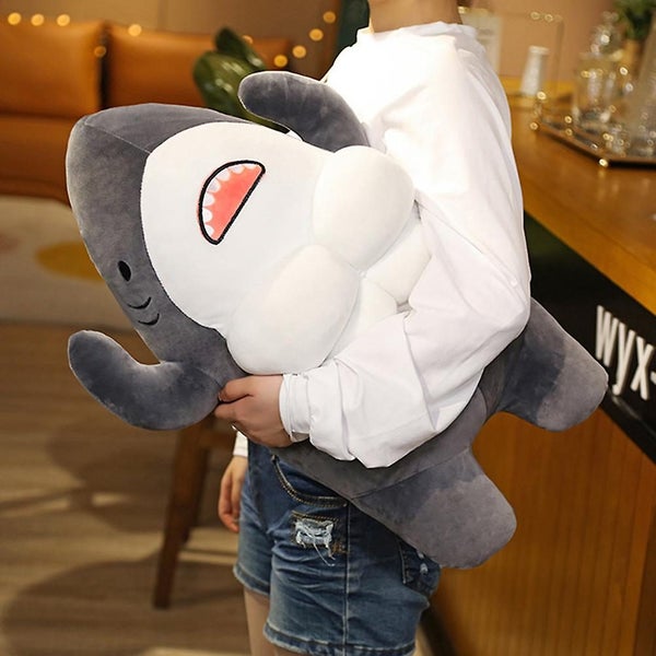 Stuffed Shark Doll 45cm Muscular Shark Shape Children Toy Stuffed Animal Carousel 3