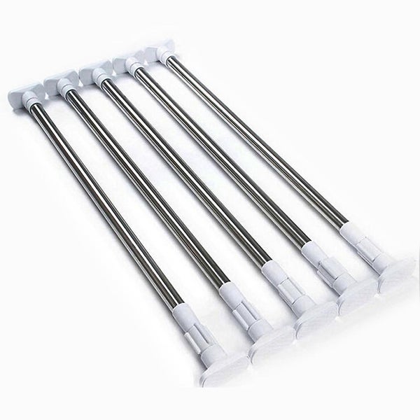 70 Cm Adjustable Towel Bar Spring Curtain Rods Wardrobe Cloth Rod Spring Tensio Carousel 1