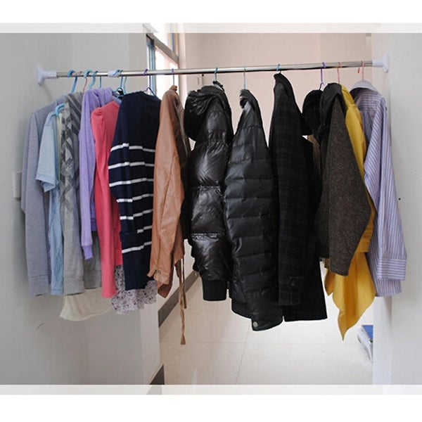70 Cm Adjustable Towel Bar Spring Curtain Rods Wardrobe Cloth Rod Spring Tensio Carousel 2