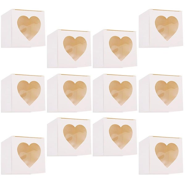 12 Pcs Cupcake Containers Candy Gift Boxes Cake Packing Box Muffin Cake Box Carousel 2