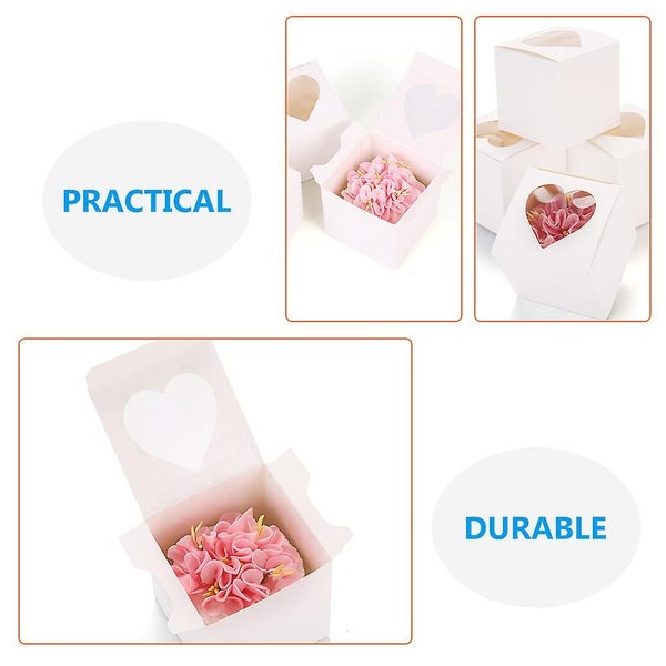 12 Pcs Cupcake Containers Candy Gift Boxes Cake Packing Box Muffin Cake Box Carousel 3