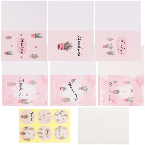 2 Sets Of Decorative Thank You Cards Floral Designed Thank Cards Thank You Card Carousel 2