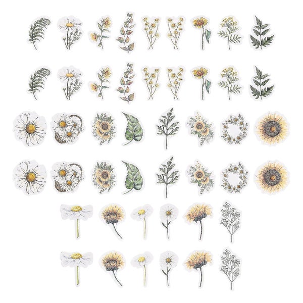 3 Boxes Stickers Phones Sunflower Stickers Flower Graffiti Stickers Flower Wall Carousel 1