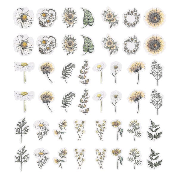 3 Boxes Stickers Phones Sunflower Stickers Flower Graffiti Stickers Flower Wall Carousel 5