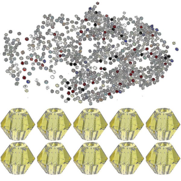 1 Bag Rhomb Glass Beads Section Loose Beads Spacer Beads Jewelry Making Charms Carousel 1