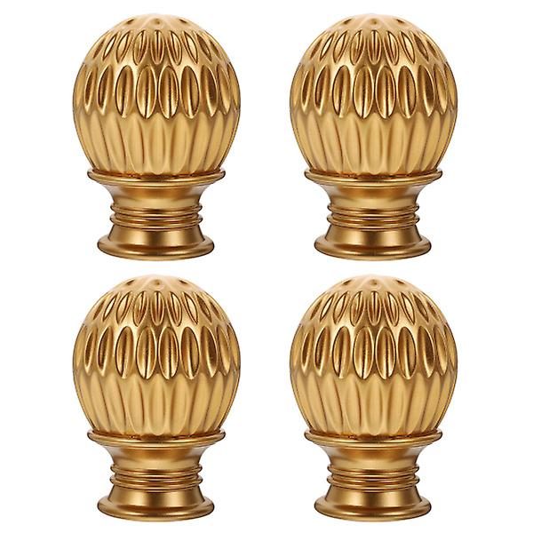 4pcs Elegant Curtain Rod Head Chic Curtain Accessory Roman Rod Decorative End Carousel 1