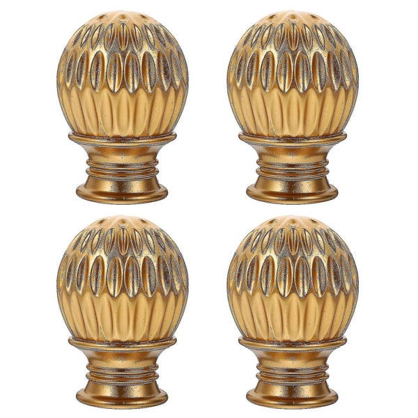 4pcs Elegant Curtain Rod Head Chic Curtain Accessory Roman Rod Decorative End Carousel 2