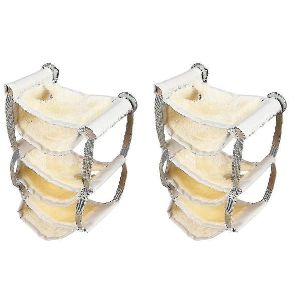 2pcs Small Pet Hammock Multi layer Perched Hammock Warm Bed House Cage Nest For Carousel 1