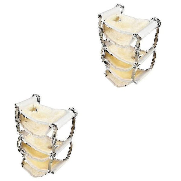 2pcs Small Pet Hammock Multi layer Perched Hammock Warm Bed House Cage Nest For Carousel 3