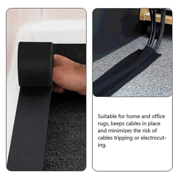 2pcs Floor Cord Cover Carpet Cable Protector Cable Management Floor Cord Concea Carousel 3