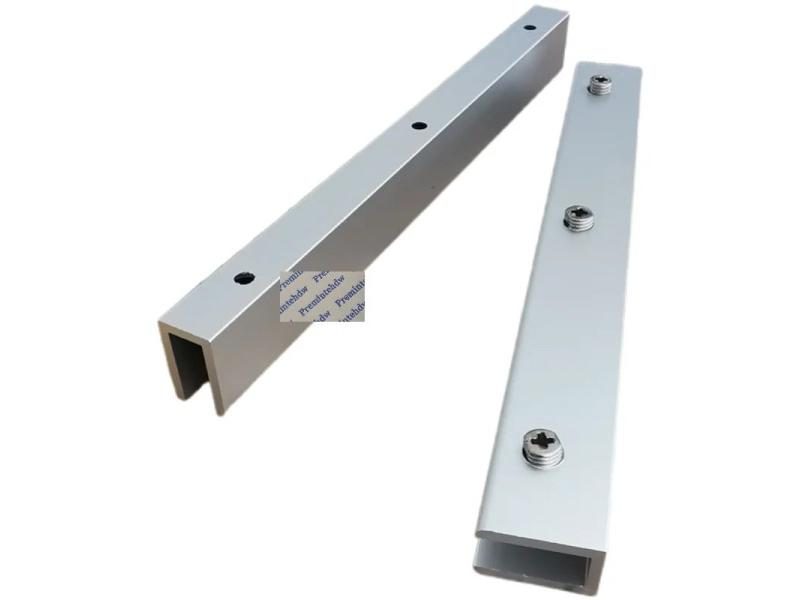 4Pcs 10CM 15CM 20CM Long Aluminum U Shaped Wall Floating Glass Shelf Clip Carousel 1