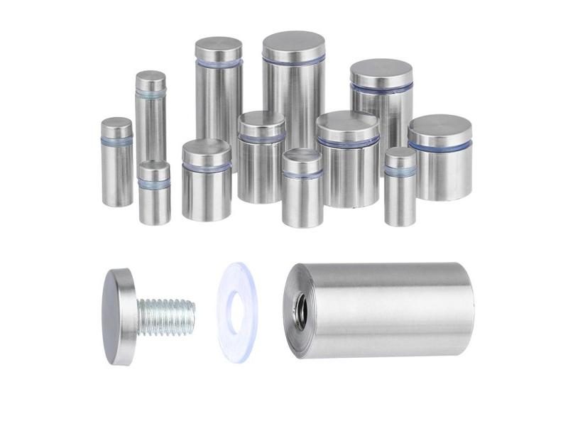 Stainless Steel Glass Fasteners Advertising Board Fixed Nails Durable Spacer Carousel 2