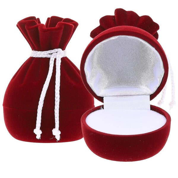 2pcs Velvet Jewelry Boxes Delicate Earrings Organizer Case Jewelry Storage Box Carousel 1