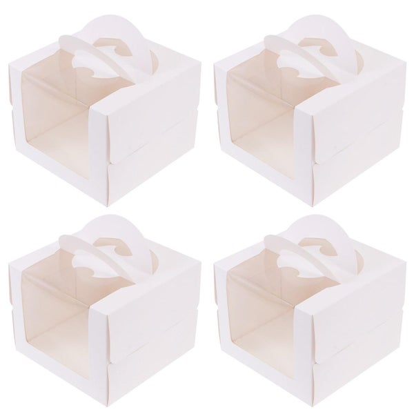 4 Pcs Fruit Cake Cupcake Dome Holder Individual Cake Containers Pastry Carry Bo Carousel 2