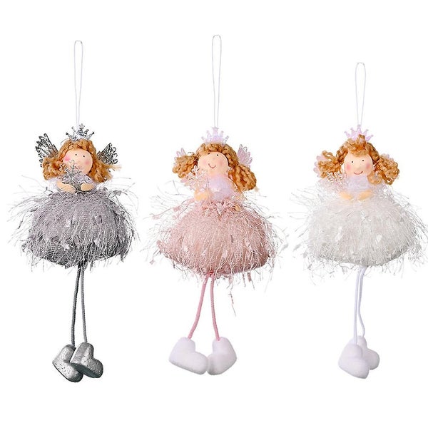 3 Pcs Nativity Decor Xmas Tree Doll Ornament Figurine Doll Hanging Gift Tag Han Carousel 1